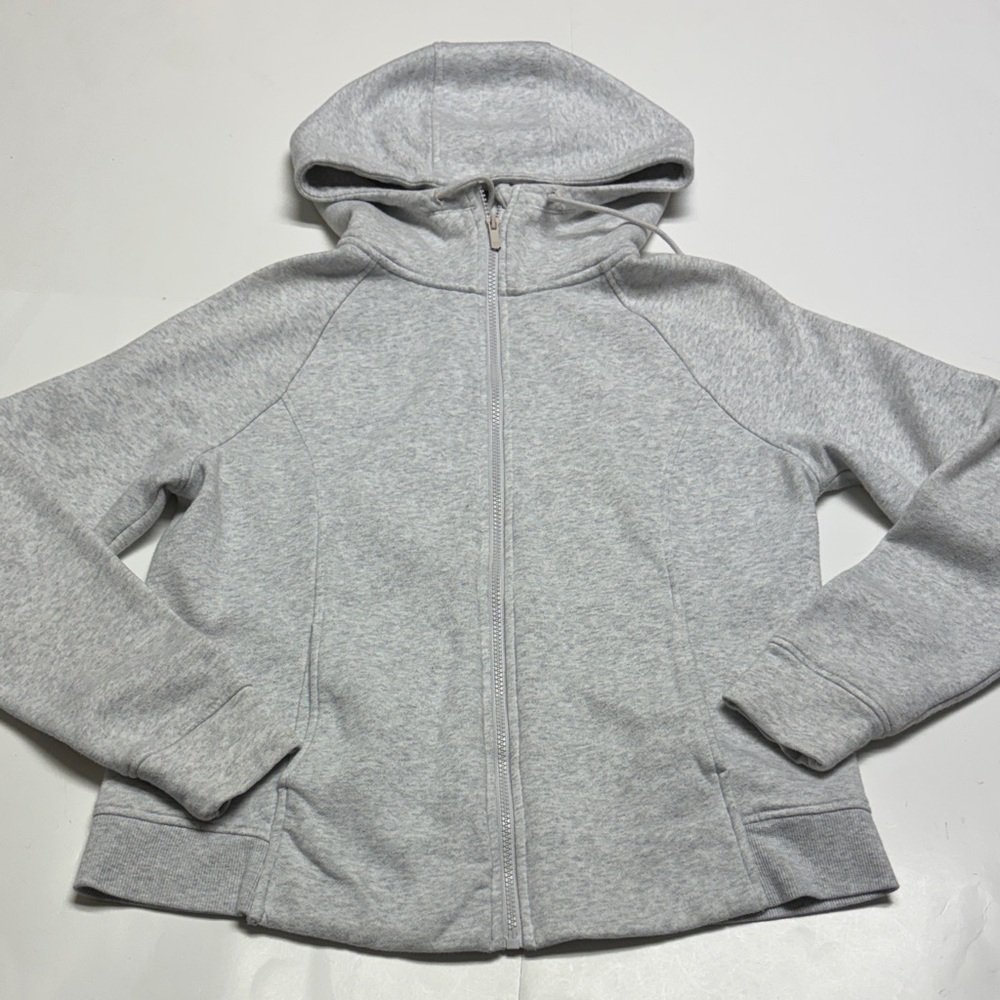 All in Motion Women's Fleece Full Zip Hooded grey  Sweatshirt size medium